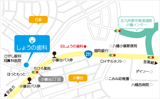 医院周辺の案内図