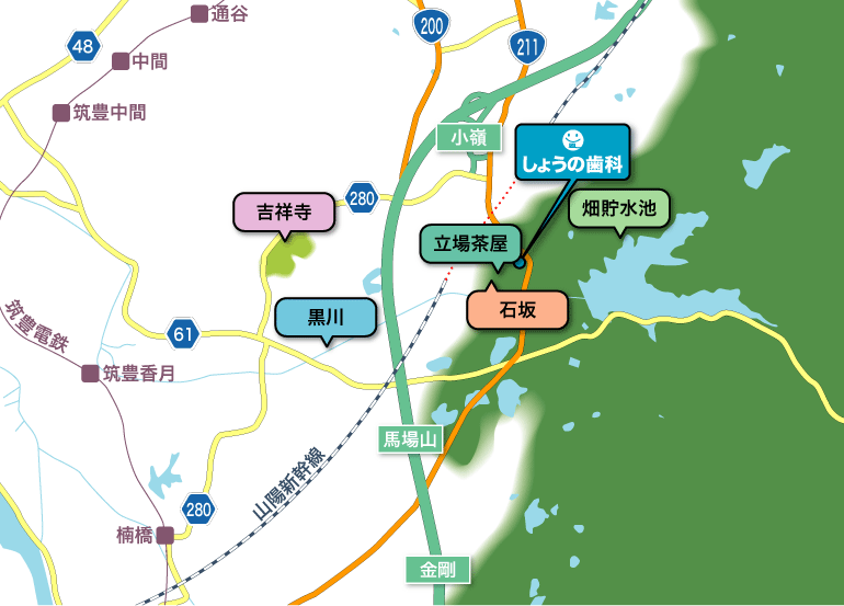 周辺の散歩道・クリッカブルマップ